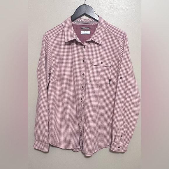 Columbia Omni-Shade Sun Protection Long Sleeve Gingham Shirt Size XL - Picture 1 of 8